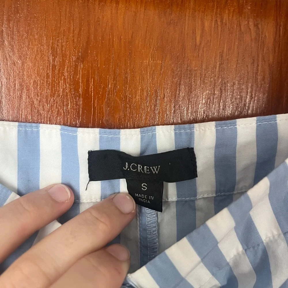 J. Crew Blue and White Striped Midi Dress - Picture 2 of 7